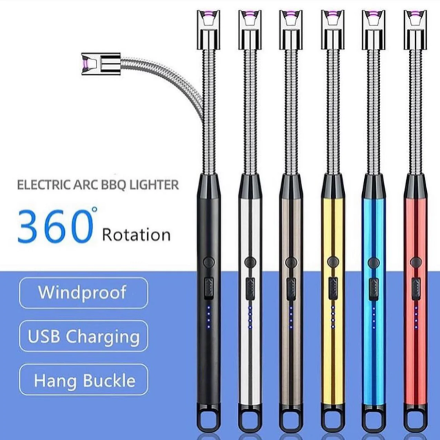 360 USB Electric Rechargeable Lighters with LED Display