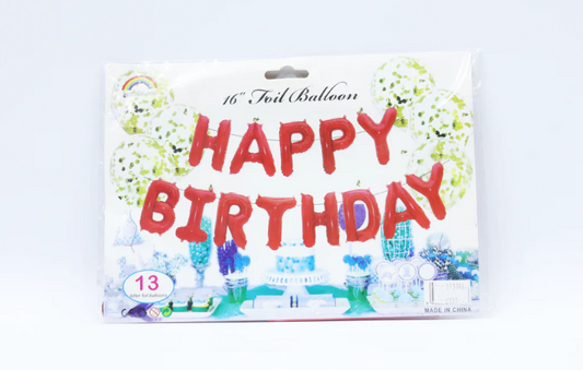 16 LETTER FOIL BALLOON HAPPY BIRTHDAY