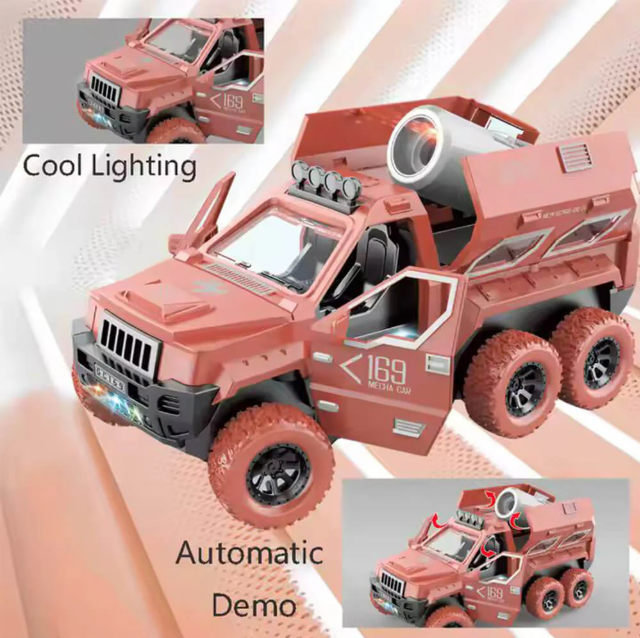 RC AUTOMATIC DOOR OPENING MUSIC ARMY TRUCK