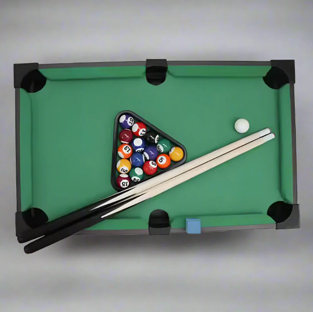 TABLTOP POOL MINI TABLE WOOD BILLIARD SET