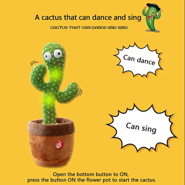 Cute Dancing and Talking Cactus Toy